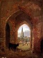 View through the Archway of the Cow Tower Norwich - Henry Ninham