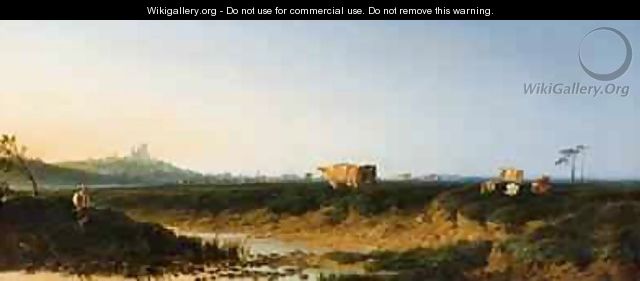 Landscape with a View of Lincoln 1861 - Edmund John Niemann, Snr.