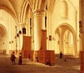 Views of the north and south aisles of the church of StBavo Haarlem - Isaak Nickelen