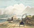 Dublin and Kingstown Railway From the Footbridge at Sea Point Hotel Looking Towards Salt Hill Kingstown Harbour in the Distance - Andrew Nicholl