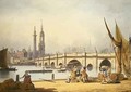 London Bridge and the Monument 1795 - Francis Nicholson
