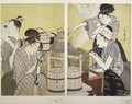 Kitchen Scene - Kitagawa Utamaro