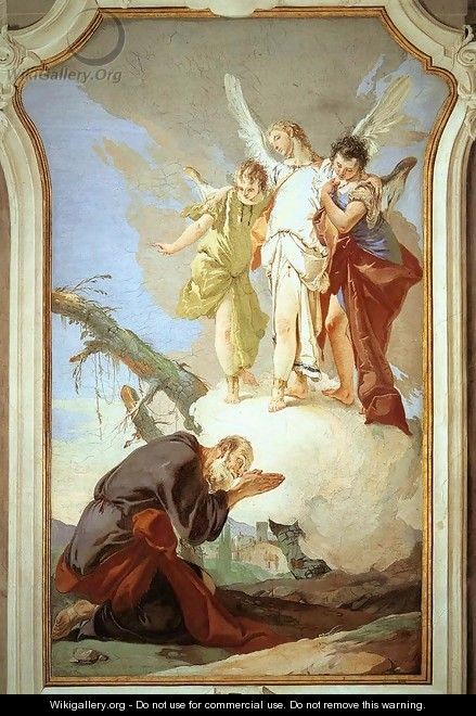 The Three Angels Appearing to Abraham - Giovanni Battista Tiepolo