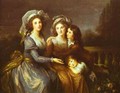 The Marquise de Peze and the Marquise de Rouget with Her Two Children - Elisabeth Vigee-Lebrun