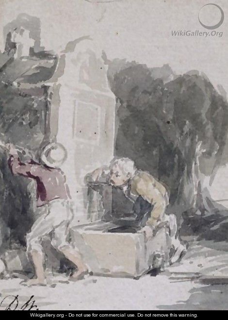 Boys Playing by a Fountain - Sir David Wilkie