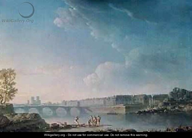 The Ile SaintLouis and the Pont de la Tournelle 1780 - (after) Noel, Alexandre Jean