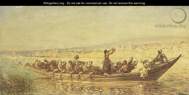Moorish Rowers at Constantinople - Felix Ziem