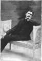 Marcel Proust 1871-1922 on a sofa, c.1900, published in LIllustration, 3 January 1931 - Otto-Pirou