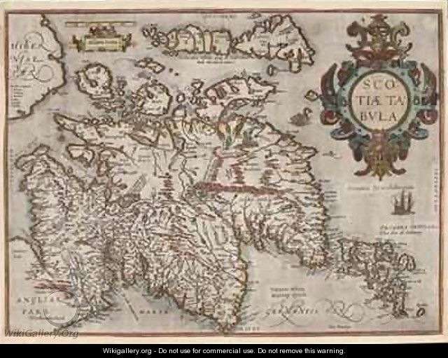 Scotiae Tabula, 1580 - Abraham Ortelius