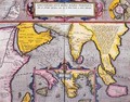Map of Asia with a superimposed map of Europe, from Theatrum orbis terrarum, 1603 - Abraham Ortelius