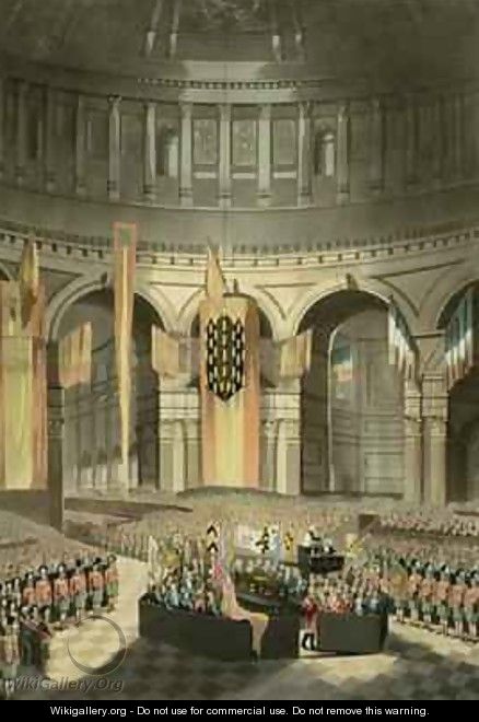 The Ceremony of Lord Nelsons Interment in St. Pauls Cathedral from The History and Graphic Life of Nelson 1806 - William Orme