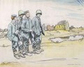 Four German Prisoners by a French Village, 1917 - Sir William Newenham Montague Orpen