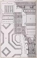Diagrams relating to the Tempio di Marte Vendicatore, illustration from a facsimile copy of I Quattro Libri dellArchitettura written by Palladio, originally published 1570 - (after) Palladio, Andrea