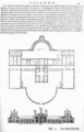 Plan and elevation of Villa Barbaro, Maser, illustration from a facsimile copy of I Quattro Libri dellArchitettura written by Palladio, originally published 1570 - (after) Palladio, Andrea