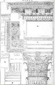 Decorative details from the Tempio of Trajan, illustration from a facsimile copy of I Quattro Libri dellArchitettura written by Palladio, originally published 1570 - (after) Palladio, Andrea