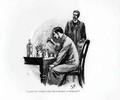 Holmes was Working Hard Over a Chemical Investigation, illustration for The Naval Treaty, by Arthur Conan Doyle 1859-1930, published in Strand Magazine, October and November 1893 - Sidney Paget