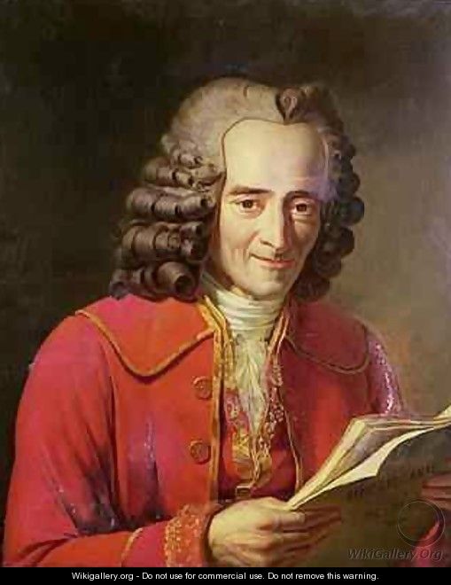 Voltaire 1694-1778 reading LAgent Litteraire, 1811 - Jacques Augustin Catherine Pajou