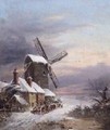 A windmill in winter, 1876 - Henry Maurice Page