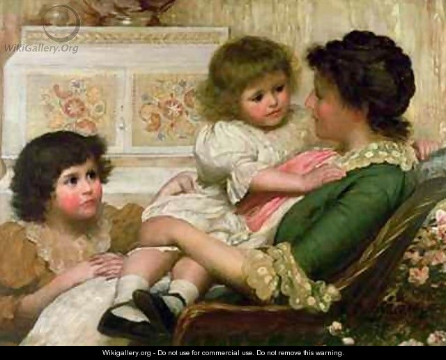 The Artists Wife and her Two Daughters - Henry Marriott Paget