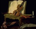 Still Life with a Violin - Jean-Baptiste Oudry