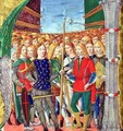 Historiated initial N depicting St. Maurice and the Theban Legion, Lombardy School, c.1499-1511 - Alessandro Pampurino