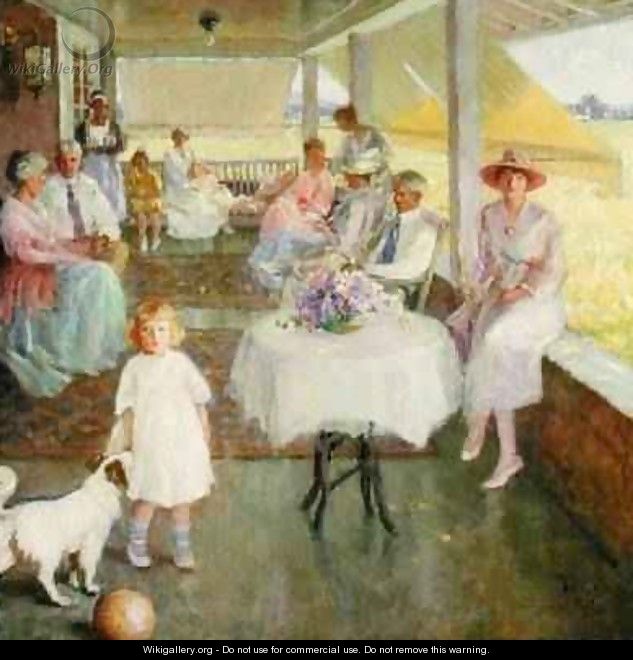 Family Gathering, 1919 - Pauline Lennards Palmer