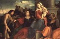 Madonna and Child with St. John the Baptist and Saints, 1530 - Jacopo d'Antonio Negretti (see Palma Vecchio)