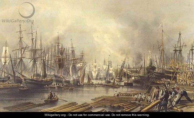 Shipbuilding at Limehouse, 1840 - William Parrott
