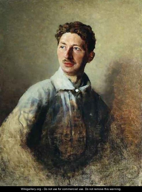 Portrait of the poet Sergey Gorodetsky 1884-1967 1909 - Ivan Kirillovich Parkhomenko