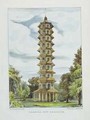 Pagoda, Kew Gardens, plate 9 from Kew Gardens A Series of Twenty-Four Drawings on Stone, engraved by Charles Hullmandel 1789-1850 - (after) Papendiek, George Ernest