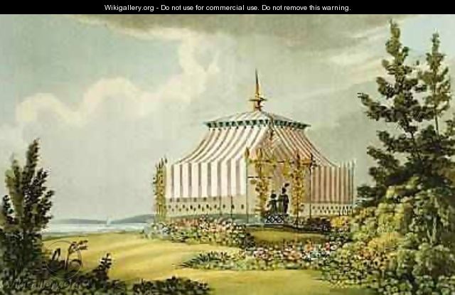 A Venetian Tent, from Ackermanns Repository of Arts, 1822 - John Buonarotti Papworth