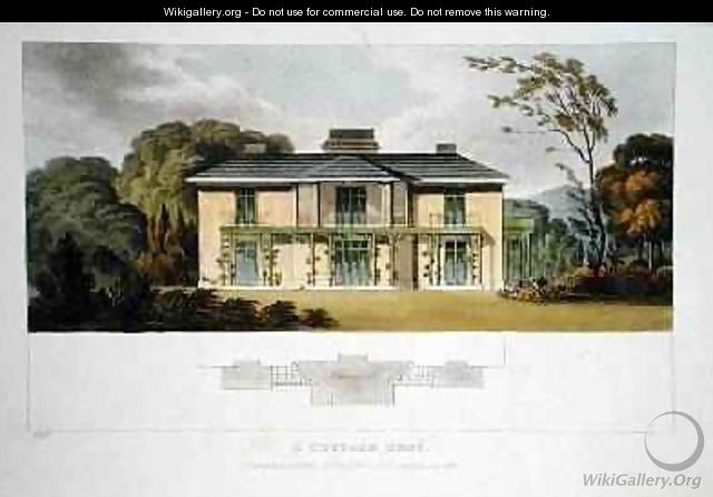 A Cottage Orne, from Ackermanns Repository of Arts, published 1818 - John Buonarotti Papworth