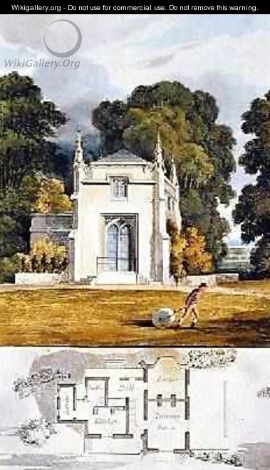 Gothic Cottage, from Ackermanns Repository of Arts, 1818 - John Buonarotti Papworth