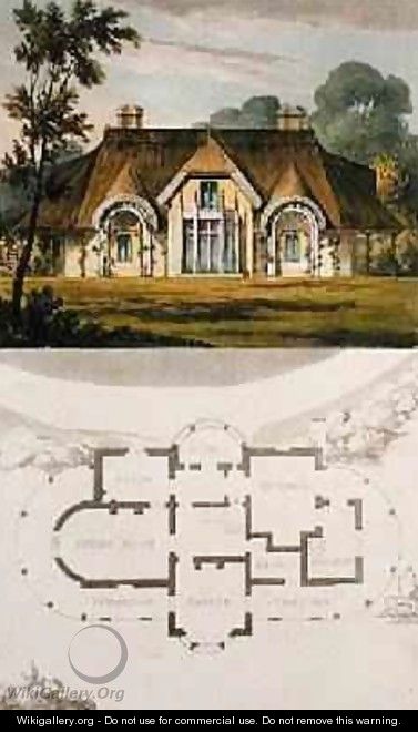 Decorated Cottage, from Ackermanns Repository of Arts, 1818 - John Buonarotti Papworth