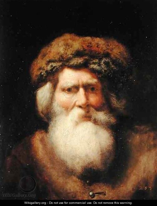 Portrait of an Old Man with Fur Hat, 1654 - Christoph Paudiss