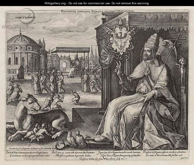 Pope Paul V 1522-1621 engraved by Crispin II de Passe 1597-1670 1610-11 - Crispijn van de Passe