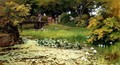 Pond in the Garden of Raku-Raku-Tei, Hikone - Alfred Parsons