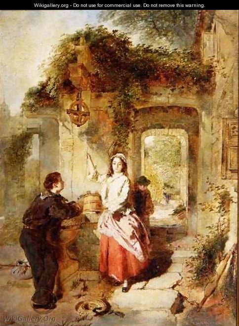 Courting at the Well, 1862 - Daniel Pasmore