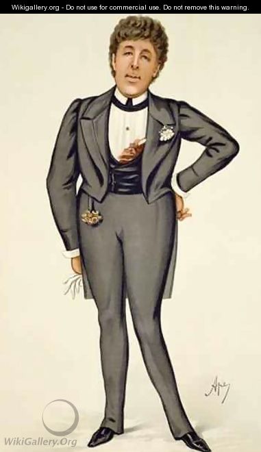 Oscar Wilde 1854-1900 cartoon from Vanity Fair, 1884 - Carlo (
