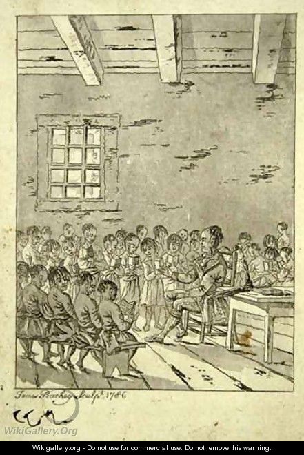 Classroom of a Native American school, 1786 - James Peachey