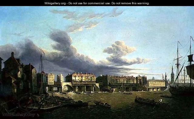 View of Old London Bridge as it was in 1747 2 - John Paul