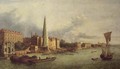 A View of the Thames near York Buildings showing the Shot Tower and Westminster Abbey Beyond, 1750 - John Paul