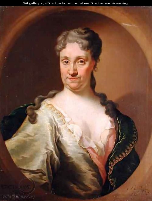 Portrait of Barbara Lutken 1664-1740, 1718 - Anton Paulsen
