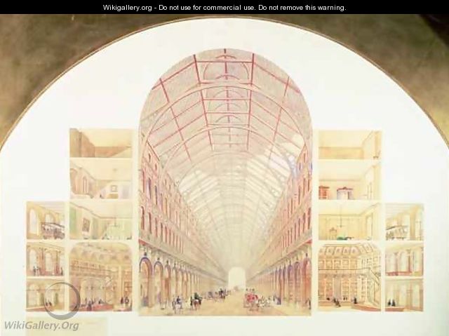 Section perspective of the proposed Great Victorian Way, c.1854 - Sir Joseph Paxton