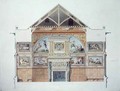 Ms 1014 Elevation of the ballroom at Fontainebleau, plate from an album - Charles Percier