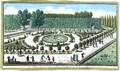 The Parterre des Grenouilles, Chantilly, from Vues des belles maisons de France published 1680 - Adam Perelle
