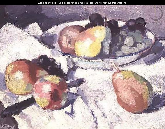 Still Life Pears and Grapes, c.1930 - Samuel John Peploe