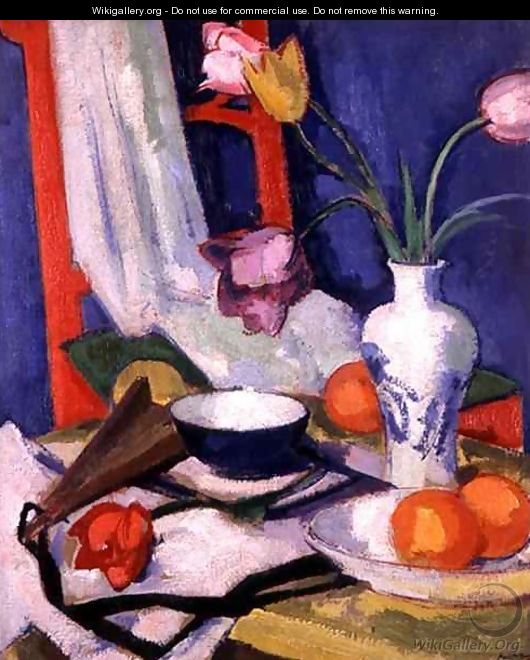 Still life with tulips, 1925 - Samuel John Peploe Still life with tulips, 1925 - Samuel John Peploe
