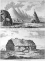 Sheelins in Jura and a distant view of the Paps and A Cottage of Islay, from A Tour in Scotland, and voyage to the Hebrides 1772 - Thomas Pennant