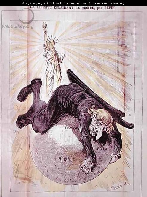 Liberty Lighting the World, front cover of Le Grelot, c.1880 - Pepin